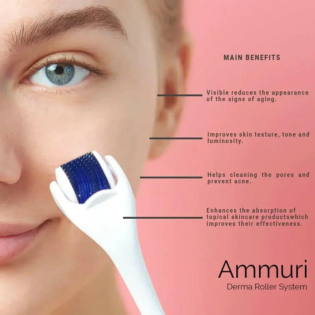 Image of Ammuri Skincare Titanium Derma Roller 0.5mm System-0