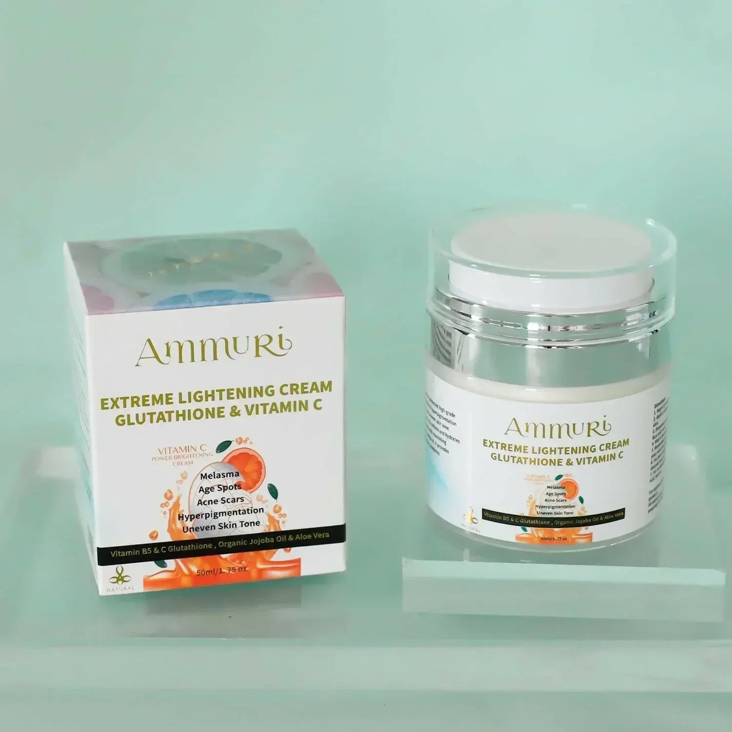 Image of Ammuri Brightening Cream – Even Tone & Radiant Glow Moisturiser for Face, Neck & Body-1