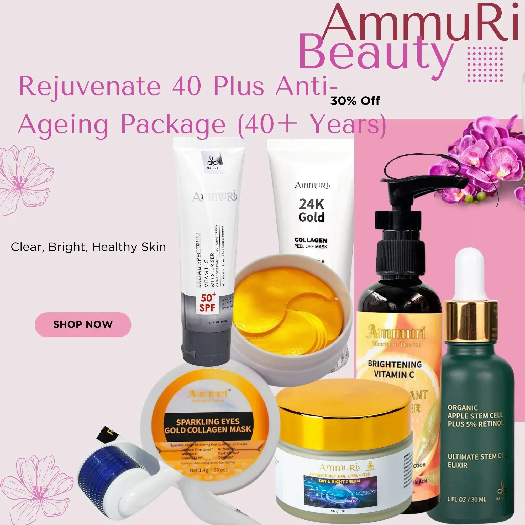 Image of Ammuri Skincare Rejuvenate 40 Plus Anti-Aging Skincare Package-0