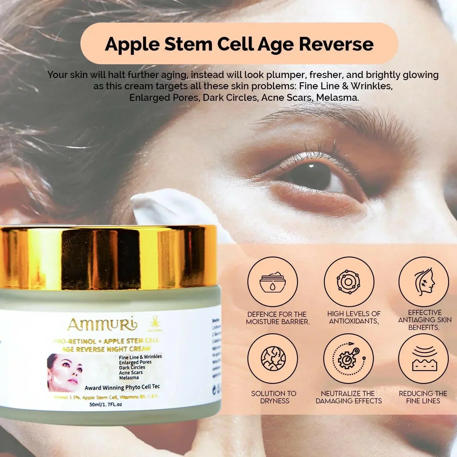 Image of Ammuri Retinol Apple Stem Cell Age Reverse Cream-4