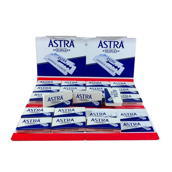 Image of Astra Double Edge Razor Blade / 20 Packs of 5 (Blue)-0