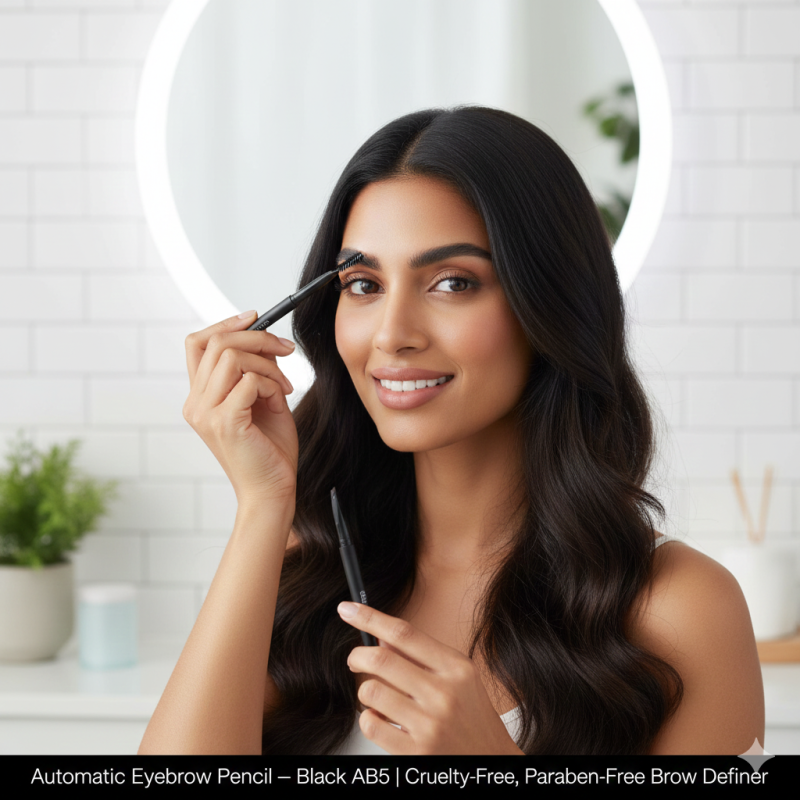 Image of Automatic Eyebrow Pencil – Black AB5 | Cruelty-Free, Paraben-Free Brow Definer