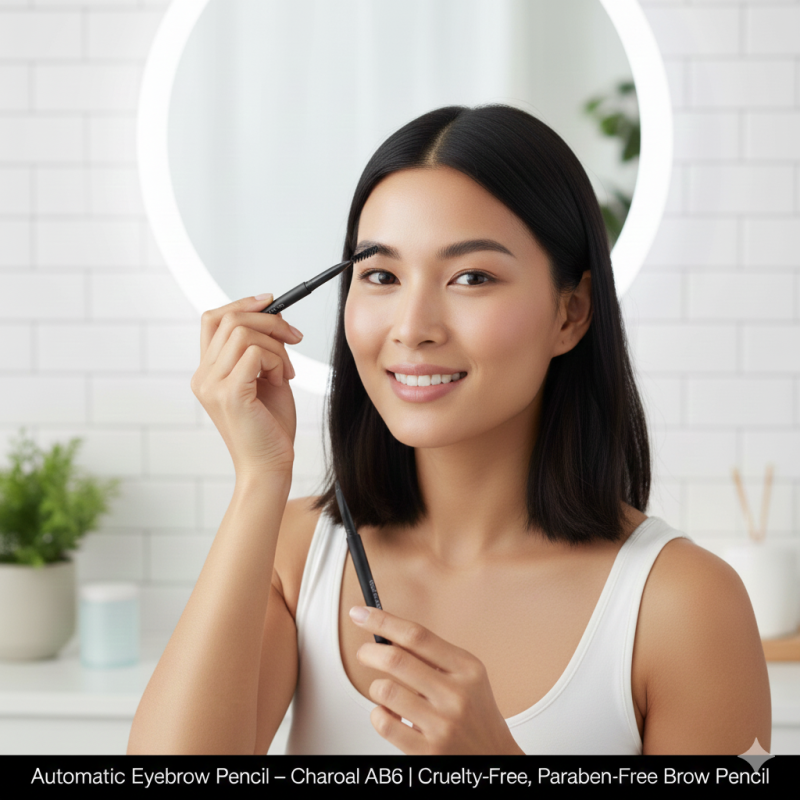 Image of Automatic Eyebrow Pencil – Charcoal AB6 | Cruelty-Free, Paraben-Free Precision Brow Pencil