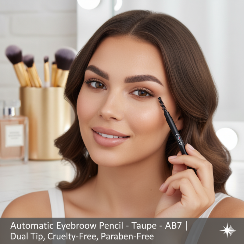 Image of Automatic Eyebrow Pencil – Taupe – AB7 | Dual Tip, Cruelty-Free, Paraben-Free