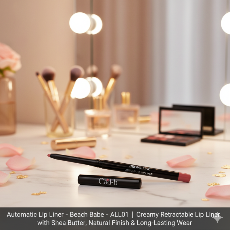 Image of Automatic Lip Liner – Beach Babe – ALL01 | Creamy Retractable Lip Liner with Shea Butter, Natural Finish & Long-Lasting Wear