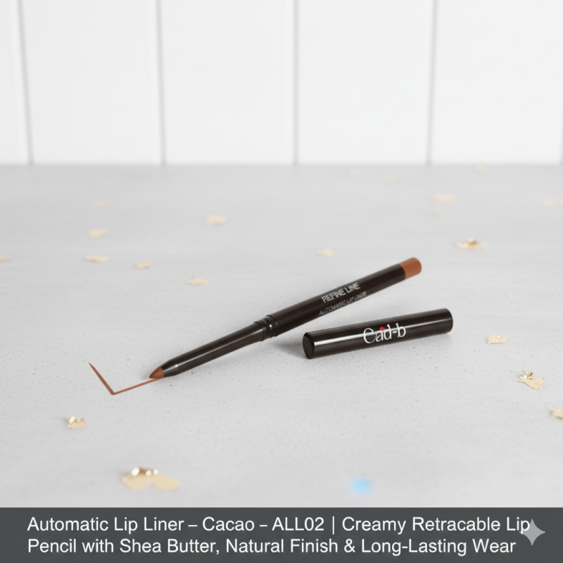 Image of Automatic Lip Liner – Cacao – ALL02 | Creamy Retractable Lip Pencil with Shea Butter, Natural Finish & Long-Lasting Wear