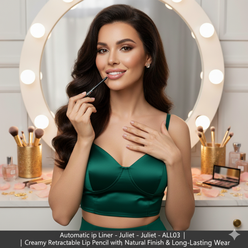 Image of Automatic Lip Liner – Juliet – ALL03 | Creamy Retractable Lip Pencil with Shea Butter, Natural Finish & Long-Lasting Wear