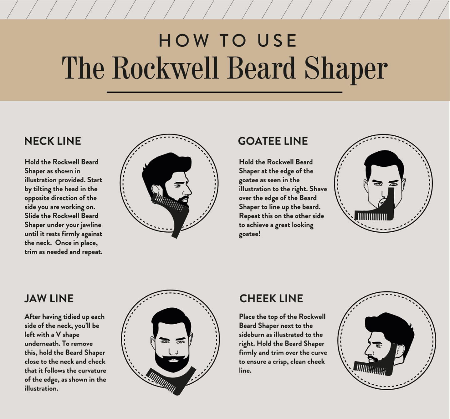 Image of ROCKWELL PLASTIC BEARD SHAPER (Case pack of 10)-1
