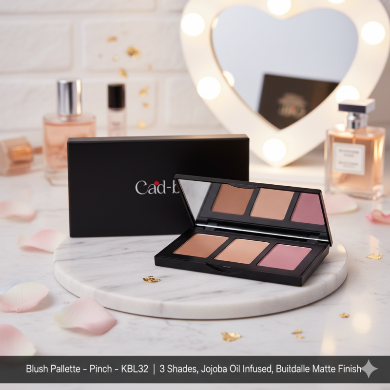 Image of Blush Palette – Pinch – KBL32 | 3 Shades, Jojoba Oil Infused, Buildable Matte Finish