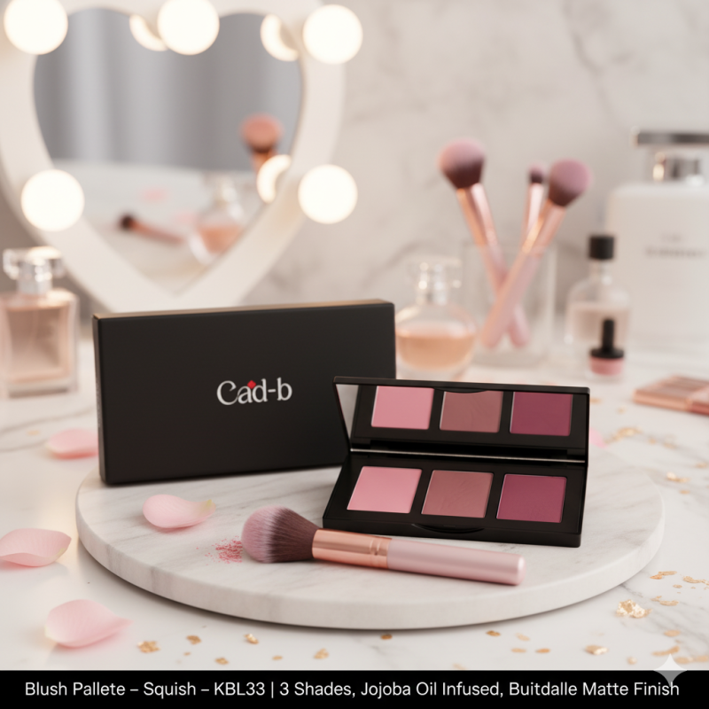 Image of Blush Palette – Squish – KBL33 | 3 Shades, Jojoba Oil Infused, Buildable Matte Finish