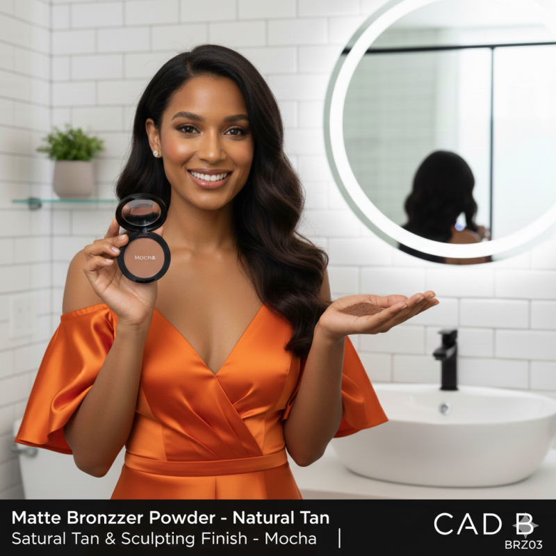 Image of Matte Bronzer Powder – Natural Tan & Sculpting Finish – Mocha | CAD B | BRZ03