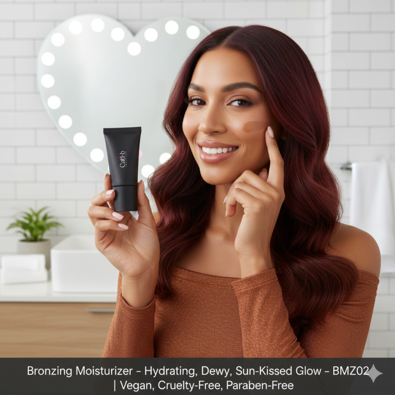 Image of Bronzing Moisturizer – Hydrating, Dewy, Sun-Kissed Glow – BMZ02 | Vegan, Cruelty-Free, Paraben-Free
