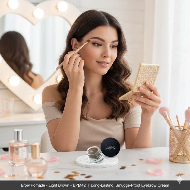 Image of Brow Pomade – Light Brown | Long-Lasting, Smudge-Proof Eyebrow Cream – BPM42