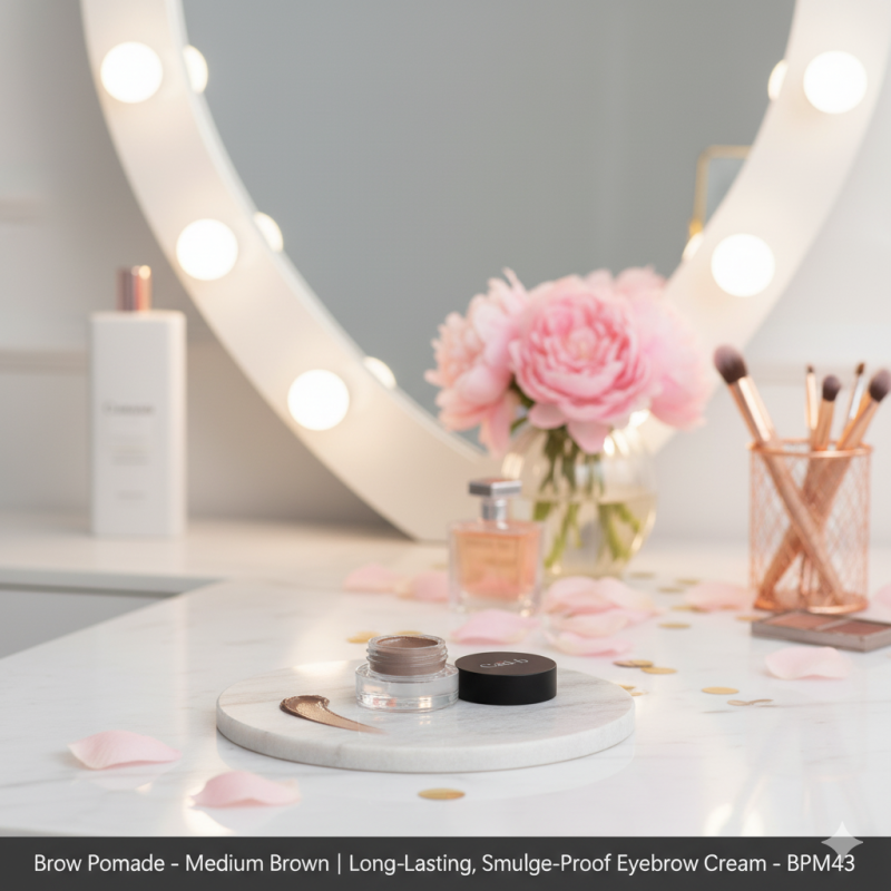 Image of Brow Pomade – Medium Brown | Long-Lasting, Smudge-Proof Eyebrow Cream – BPM43