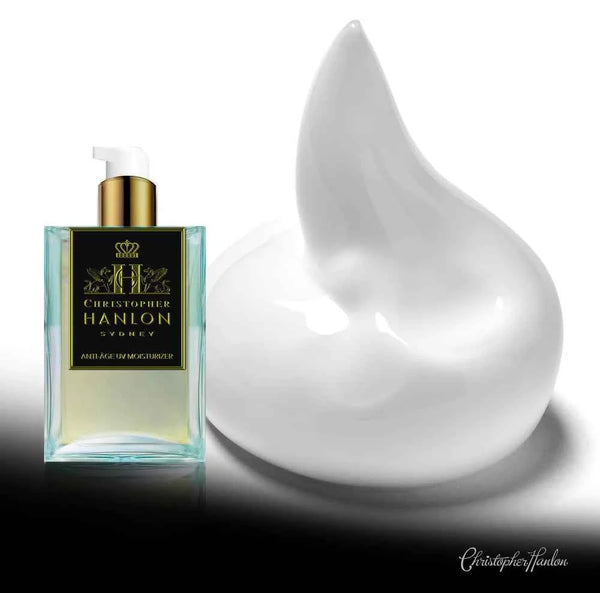 CHRISTOPHER HANLON ANTI-ÂGE UV MOISTURIZER | AFTER SHAVE LOTION FOR MEN – Black Cockatoo + Mint