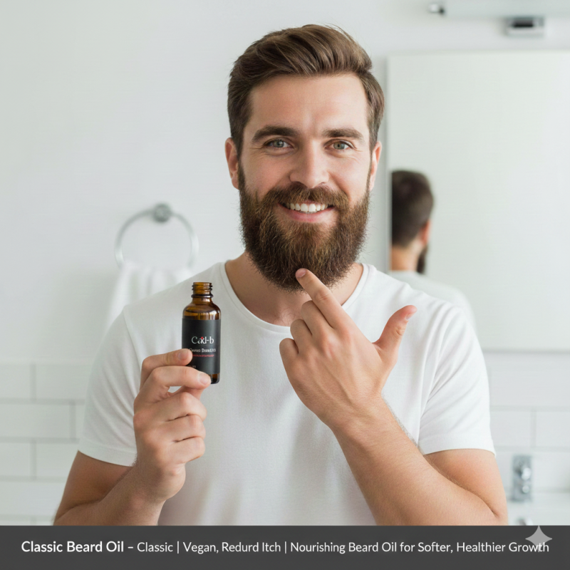 Image of Classic Beard Oil - Classic | Vegan, Reduces Beard Itch | Nourishing Beard Oil for Softer, Healthier Growth