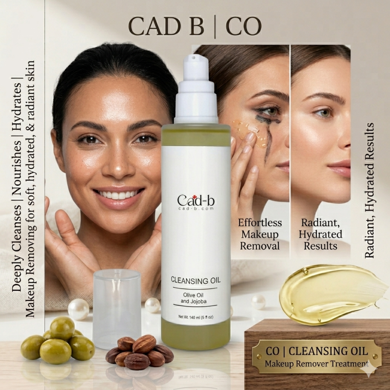 Image of Cleansing Oil - Makeup Removing Face Cleansing Oil for Soft, Hydrated & Radiant Skin | CAD B | CO