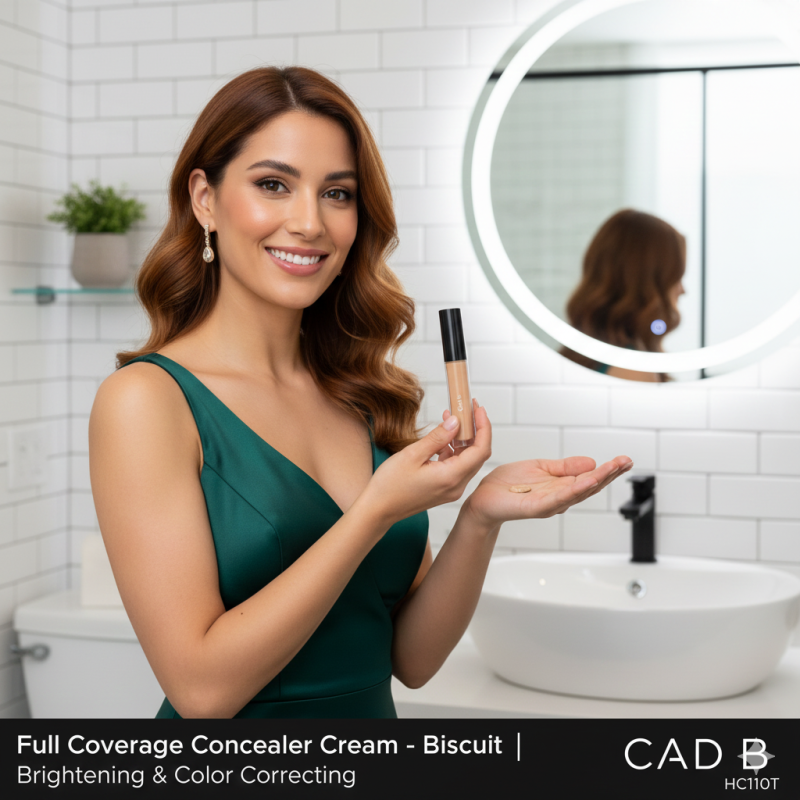 Image of Full Coverage Concealer Cream – Biscuit | Brightening & Color Correcting | CAD B | HC110T