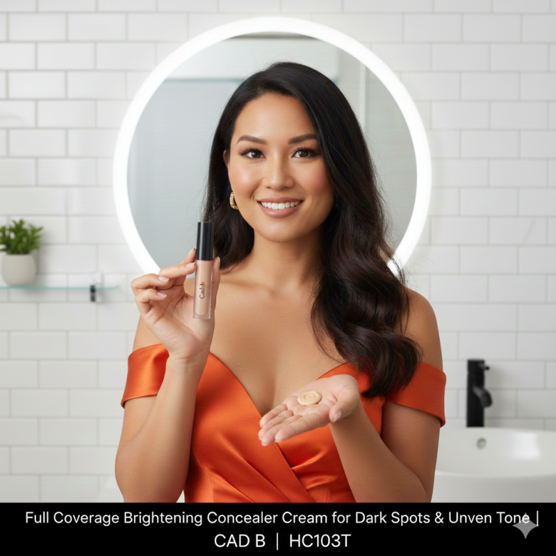 Image of Full Coverage Brightening Concealer Cream for Dark Spots & Uneven Tone | CAD B | HC103T