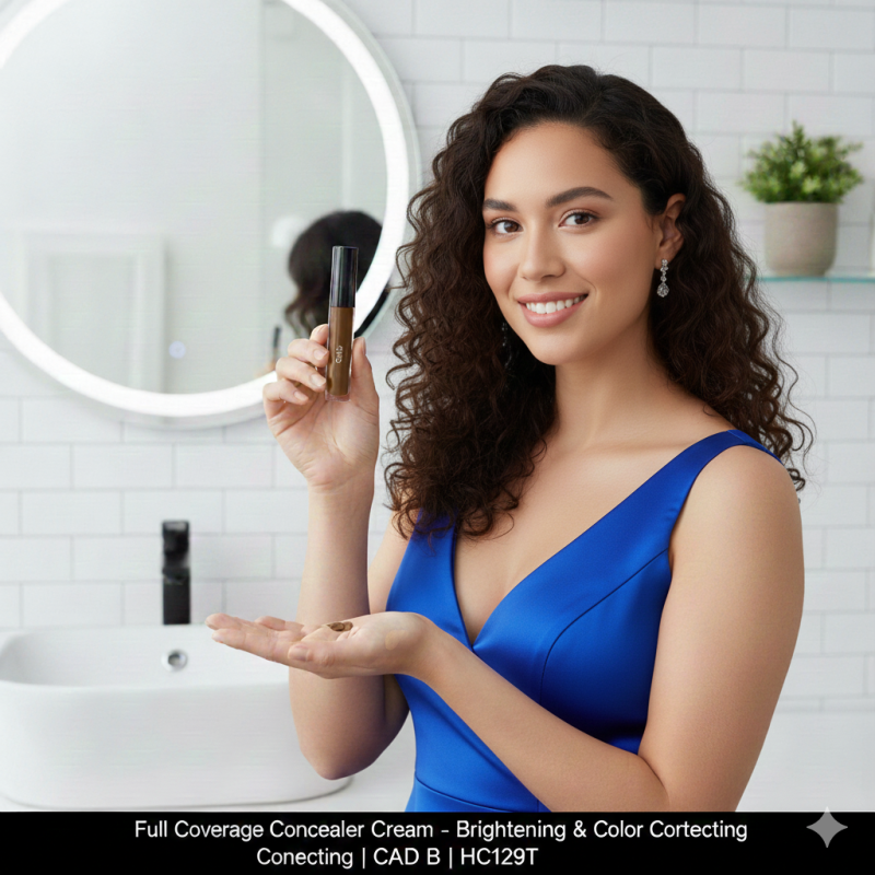 Image of Full Coverage Concealer Cream – Dark Toffee | Brightening & Color Correcting | CAD B | HC129T
