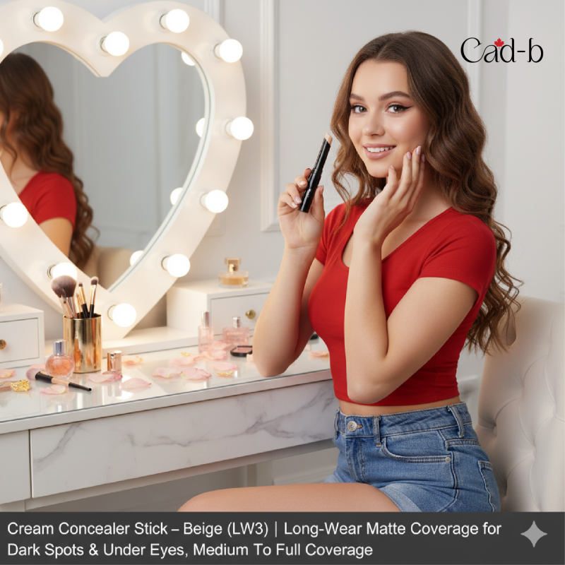Image of Cream Concealer Stick – Beige (LW3) | Long-Wear Matte Coverage for Dark Spots & Under Eyes, Medium To Full Coverage