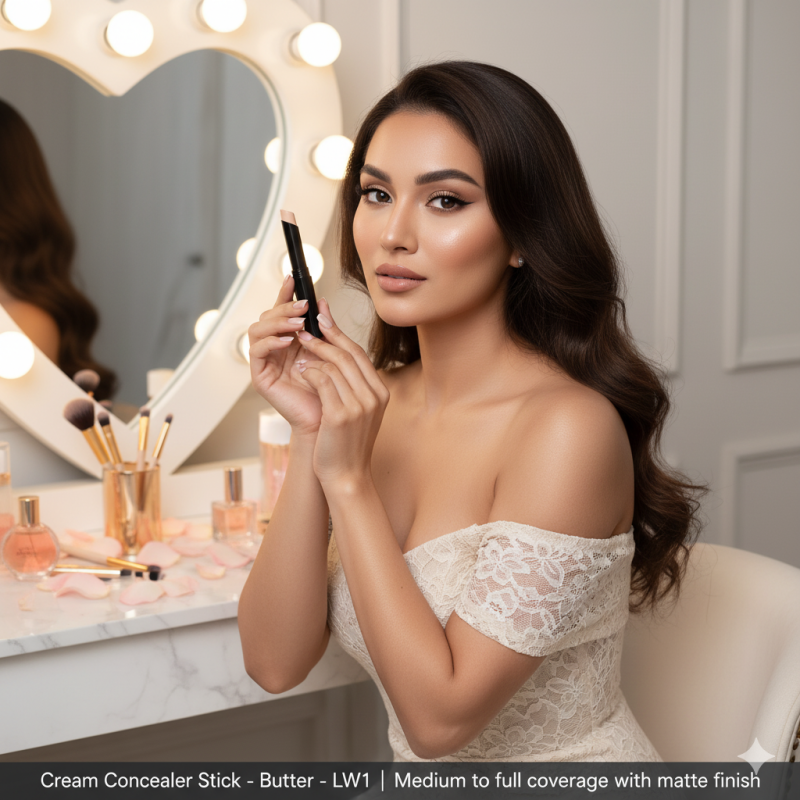 Image of Cream Concealer Stick - Butter - LW1 | Medium to full coverage with matte finish