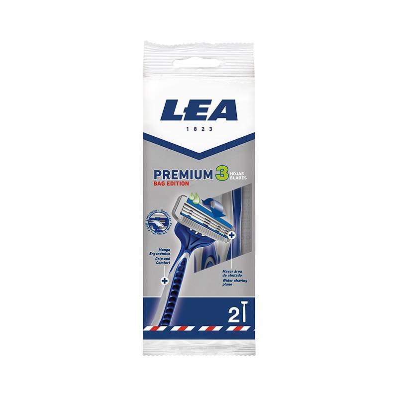 Image of Lea Premium 3 Blade Disposable Razor Bag Edition (2 Uds) Pack of 12-0