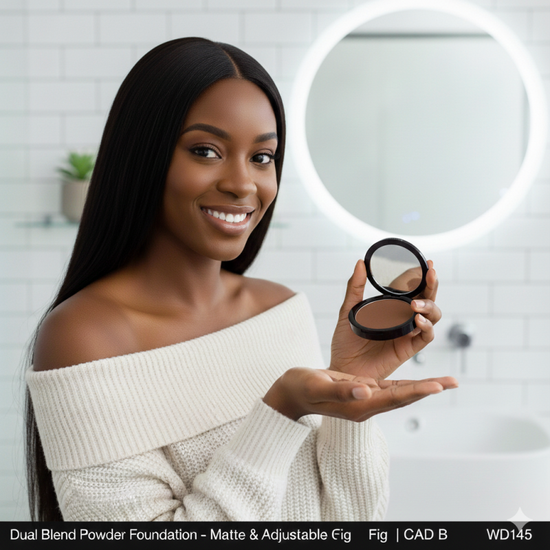 Image of Dual Blend Powder Foundation – Matte & Adjustable Coverage | Fig | CAD B | WD145