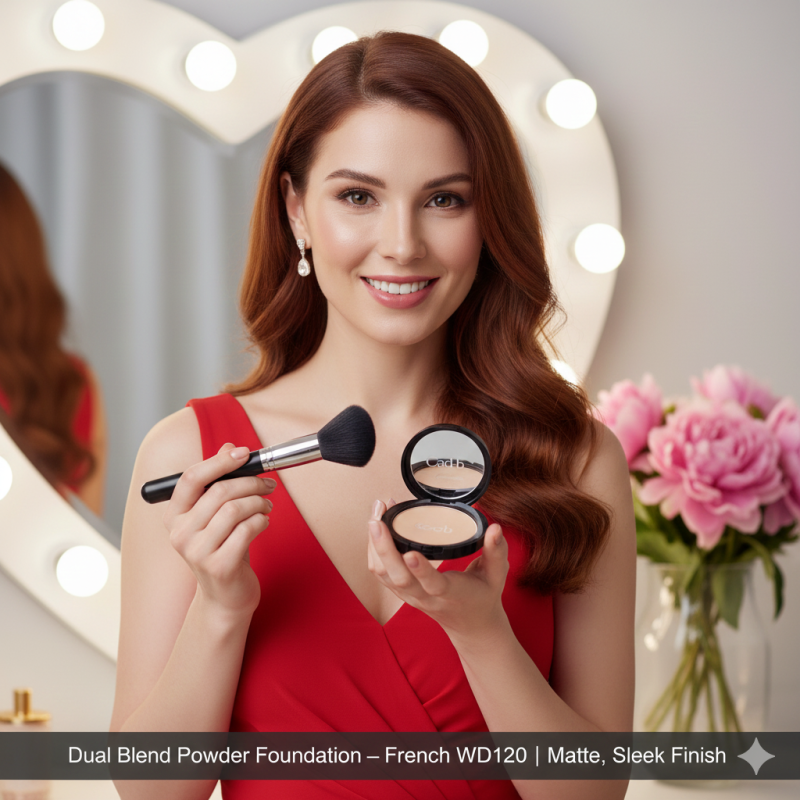 Image of Dual Blend Powder Foundation - French WD120 | Matte, Sleek Finish