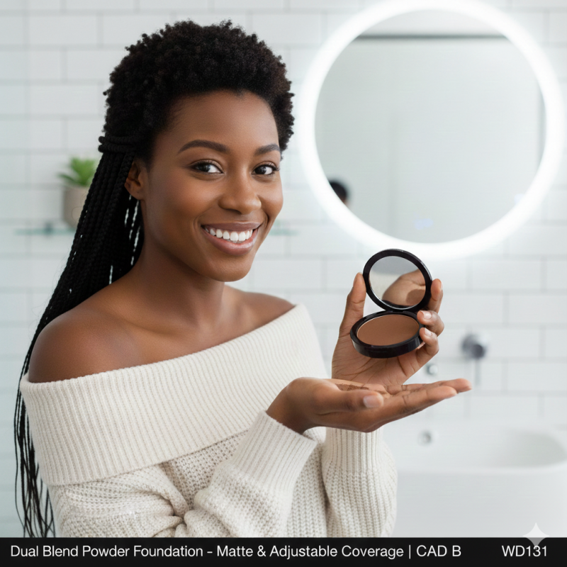 Image of Dual Blend Powder Foundation – Matte & Adjustable Coverage | Gingerbread | CAD B | WD131