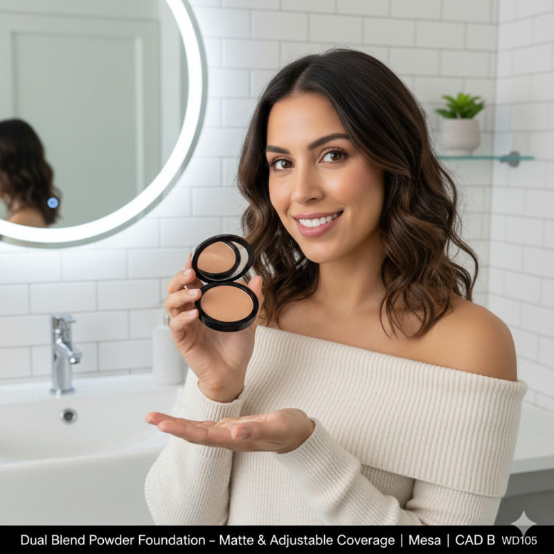 Image of Dual Blend Powder Foundation – Matte & Adjustable Coverage | Mesa | CAD B | WD105
