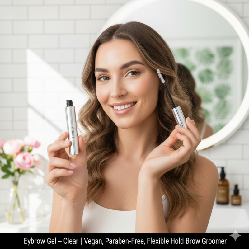 Image of Eyebrow Gel – Clear | Vegan, Paraben-Free, Flexible Hold Brow Groomer