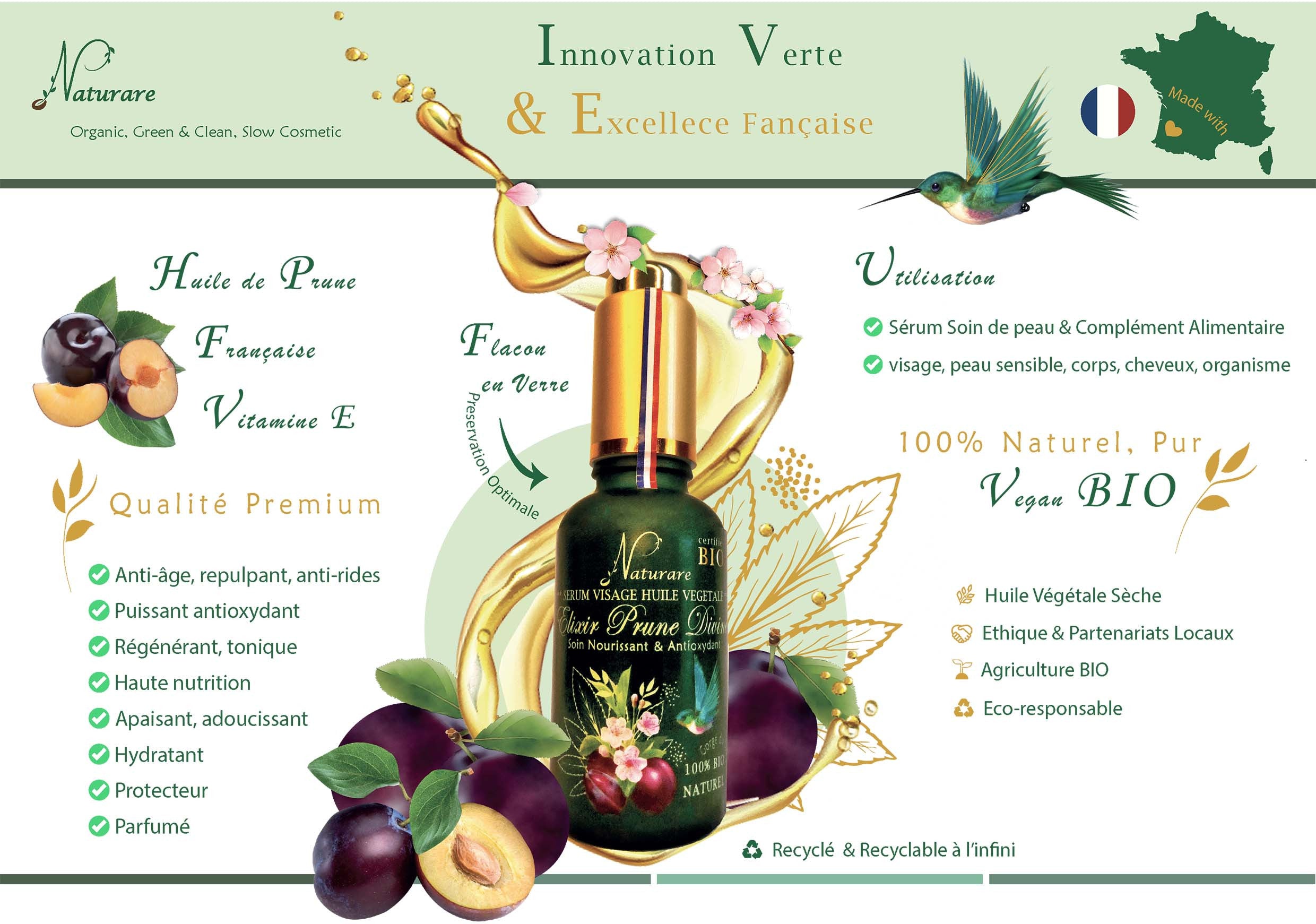 Image of PRO - ORGANIC DIVINE PLUM ELIXIR - Vegetable Oil Serum, Food Supplement-6