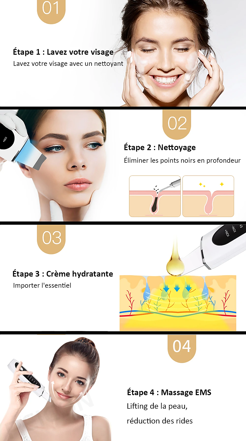 Image of STELLAR - 5-Function EMS Lifting Exfoliator - Ultrasound & Photon Treatment-14