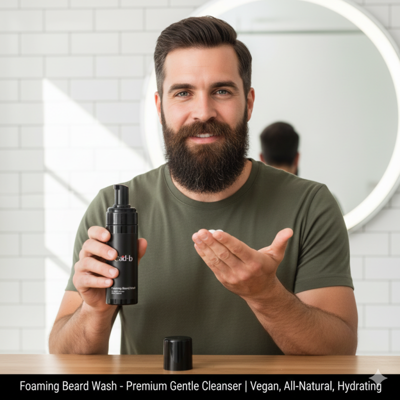 Image of Foaming Beard Wash – Premium Gentle Cleanser | Vegan, All-Natural, Hydrating