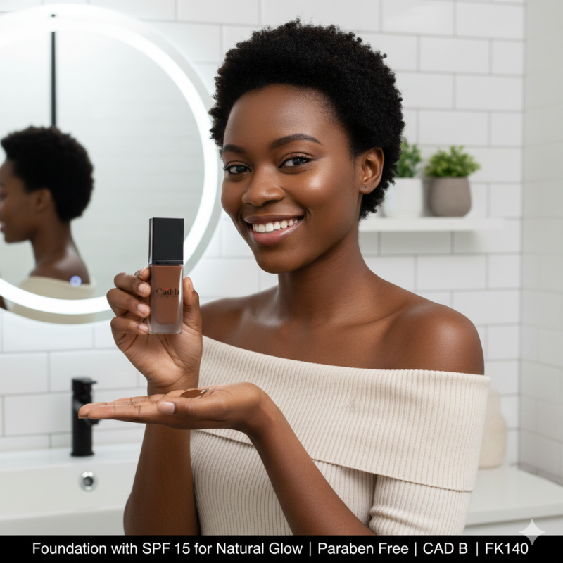 Image of Foundation with SPF 15 for Natural Glow | Paraben Free | CAD B | FK140