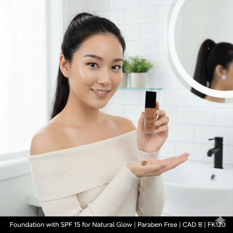 Image of Foundation with SPF 15 for Natural Glow | Paraben Free | CAD B | FK120