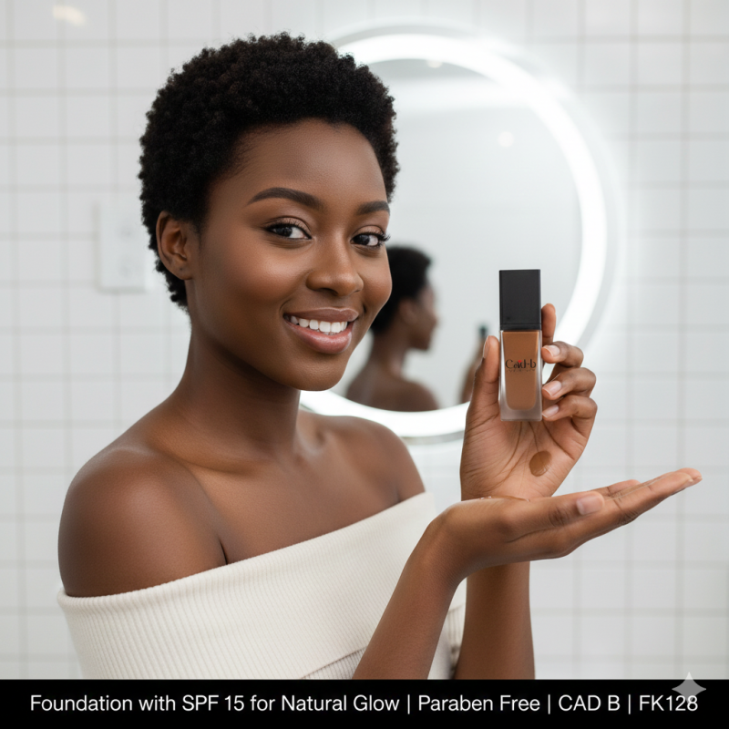 Image of Foundation with SPF 15 for Natural Glow | Paraben Free | CAD B | FK128