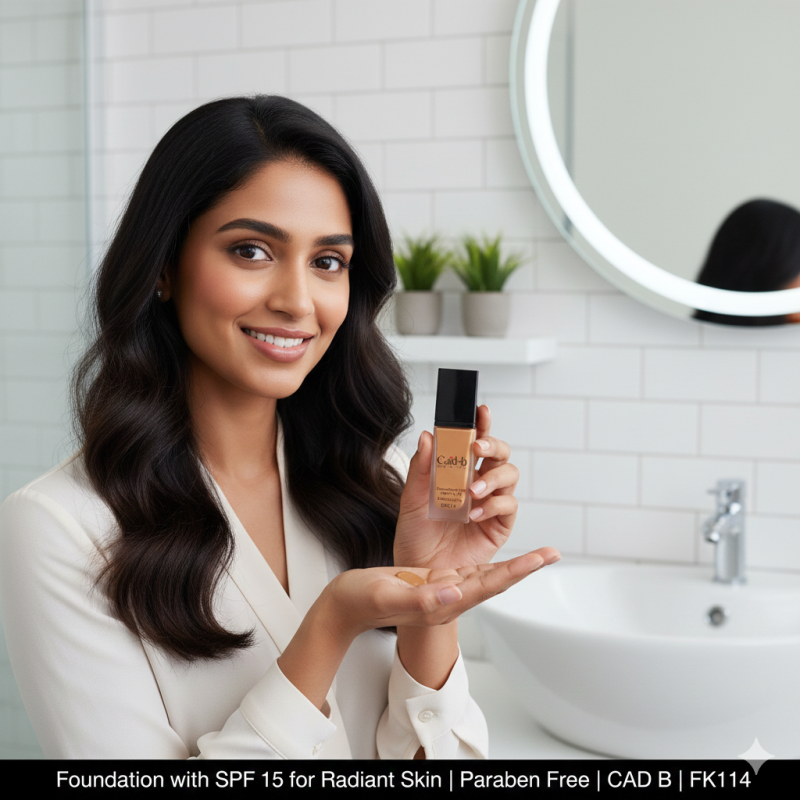 Image of Foundation with SPF 15 for Radiant Skin | Paraben Free | CAD B | FK114