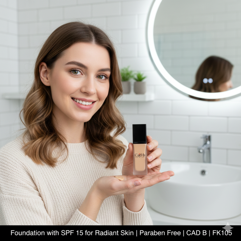 Image of Foundation with SPF 15 for Radiant Skin | Paraben Free | CAD B | FK105