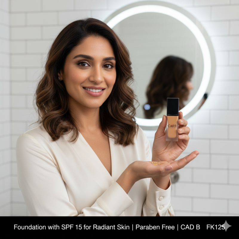 Image of Foundation with SPF 15 for Radiant Skin | Paraben Free | CAD B | FK125