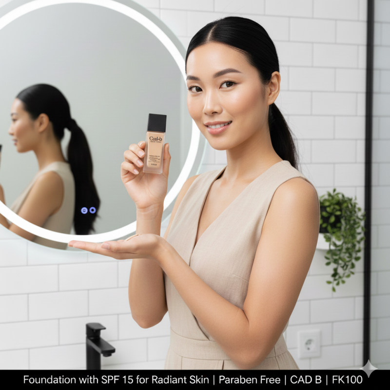 Image of Foundation with SPF 15 for Radiant Skin | Paraben Free | CAD B | FK100