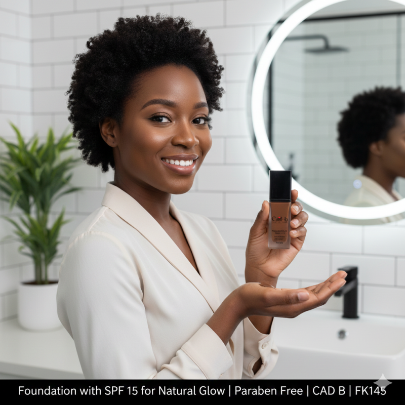Image of Foundation with SPF 15 for Natural Glow | Paraben Free | CAD B | FK145