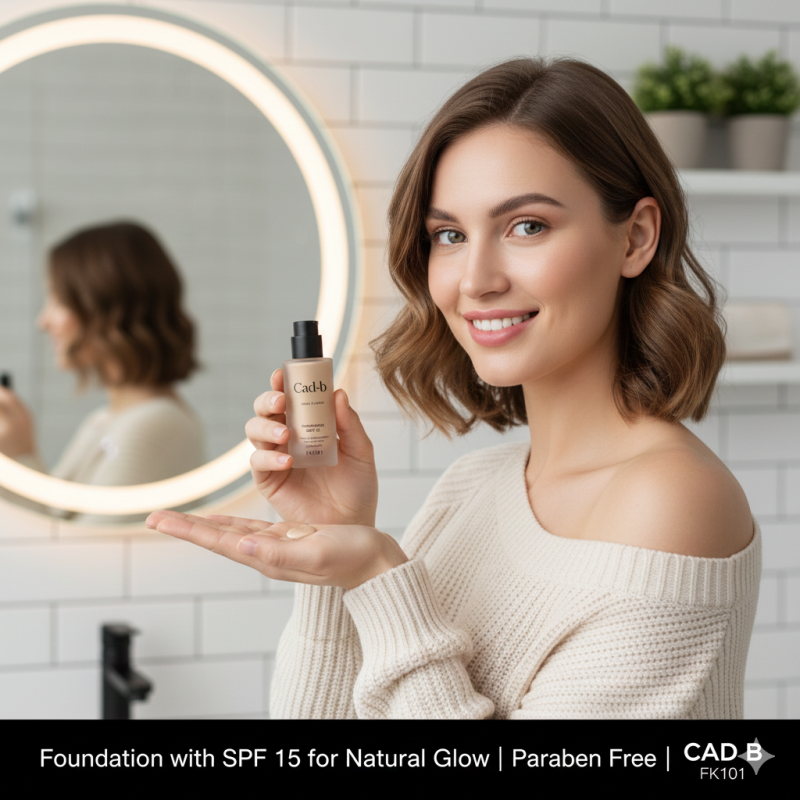Image of Foundation with SPF 15 for Natural Glow | Paraben Free | CAD B | FK101