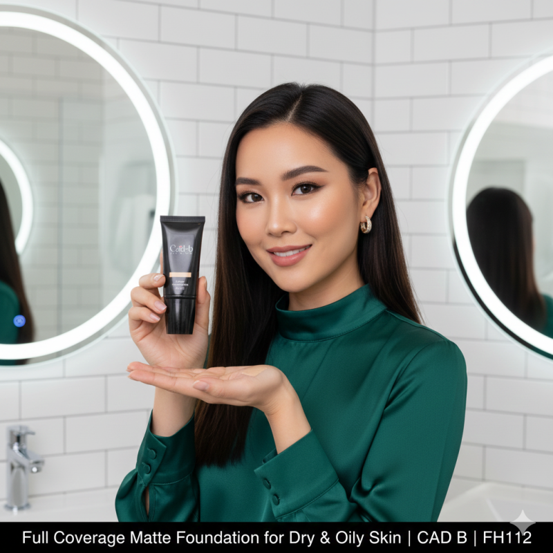 Image of Full Coverage Matte Foundation for Dry & Oily Skin | CAD B | FH112