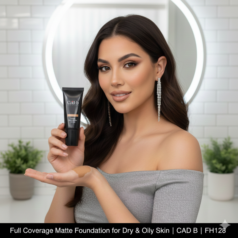 Image of Full Coverage Matte Foundation for Dry & Oily Skin | CAD B | FH128