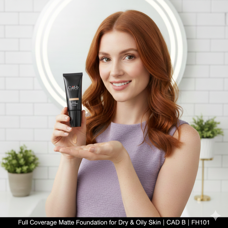 Image of Full Coverage Matte Foundation for Dry & Oily Skin | CAD B | FH101