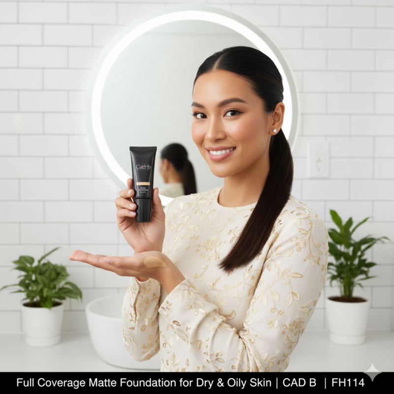 Image of Full Coverage Matte Foundation for Dry & Oily Skin | CAD B | FH114