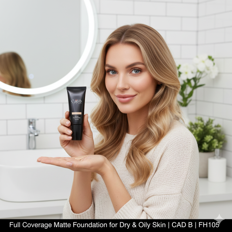 Image of Full Coverage Matte Foundation for Dry & Oily Skin | CAD B | FH105