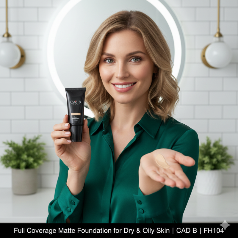 Image of Full Coverage Matte Foundation for Dry & Oily Skin | CAD B | FH104